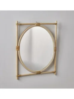 Boho-Spiegel in beige