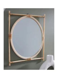 Boho-Spiegel in beige