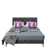Boxspringbett "AUDREY" in Anthrazit - 140x200 cm