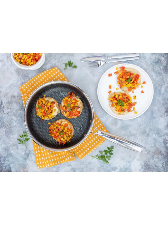 Bratpfanne, Edelstahl Hestia in Schwarz / Silber