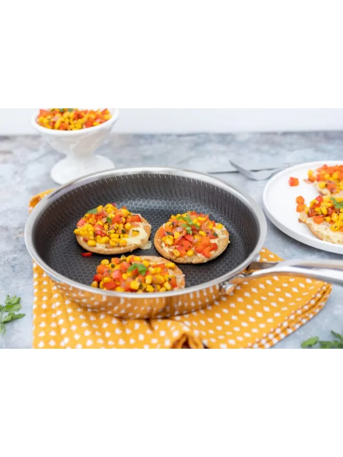 Bratpfanne, Edelstahl Hestia in Schwarz / Silber