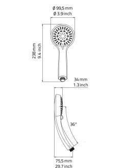 Brausekopf Caracas chrom