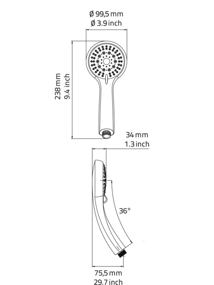 Brausekopf Caracas chrom