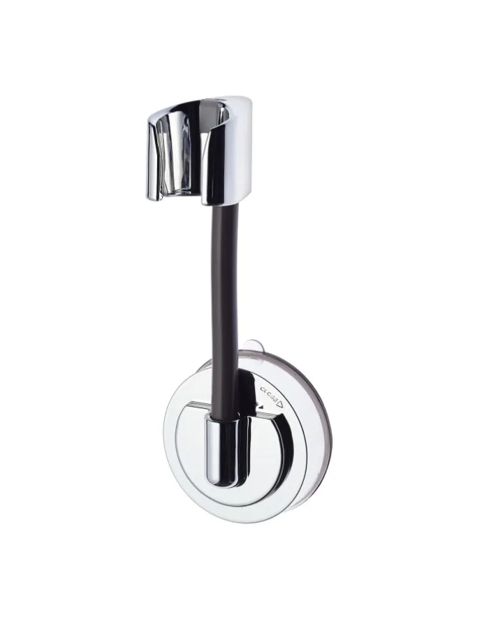 Brausekopfhalter VacuumCap Isa, flexibel chromfarben ca. 65 x 65 x 165 mm