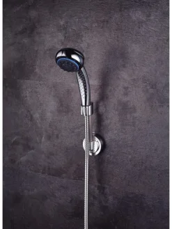 Brausekopfhalter VacuumCap Isa, flexibel chromfarben ca. 65 x 65 x 165 mm