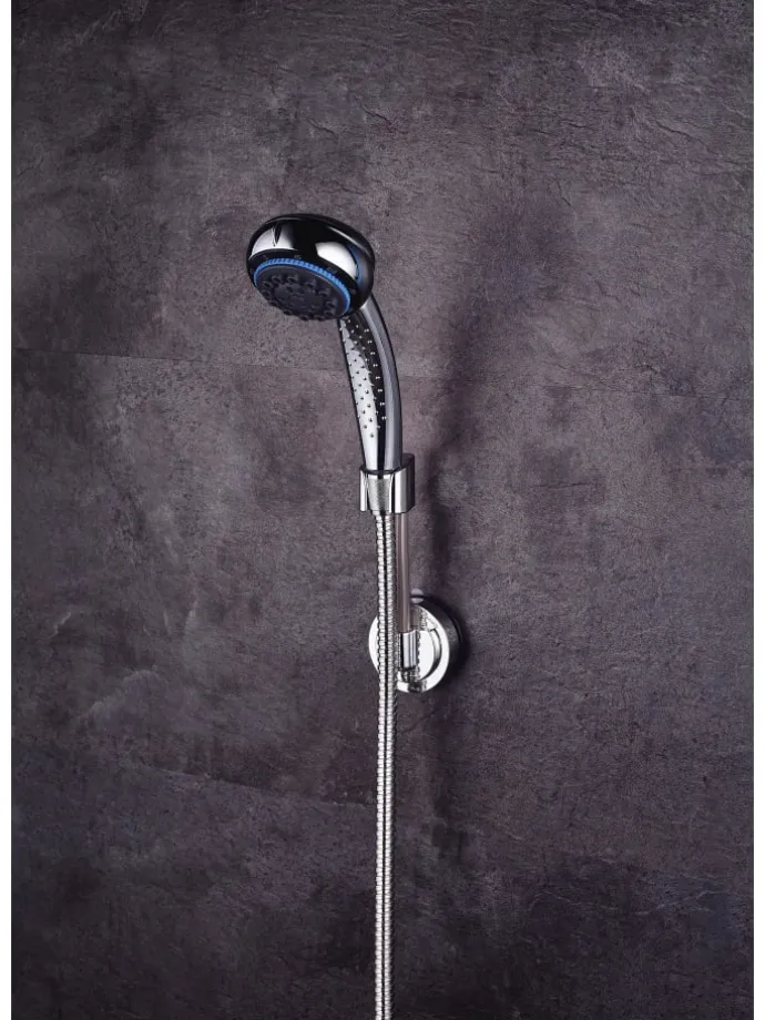 Brausekopfhalter VacuumCap Isa, flexibel chromfarben ca. 65 x 65 x 165 mm