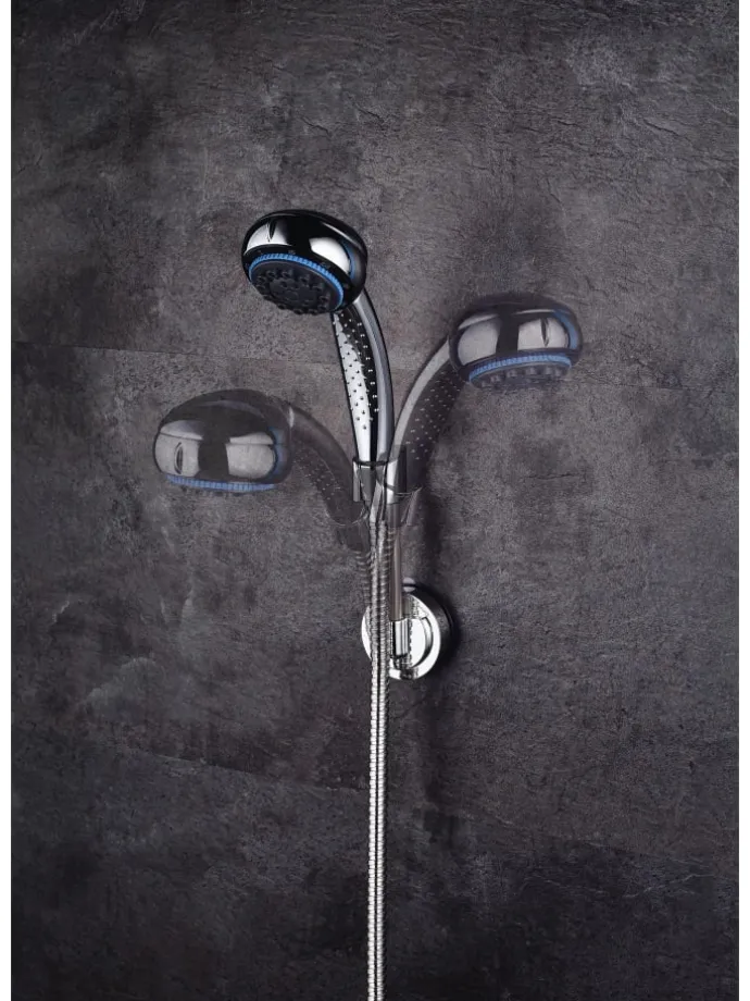 Brausekopfhalter VacuumCap Isa, flexibel chromfarben ca. 65 x 65 x 165 mm