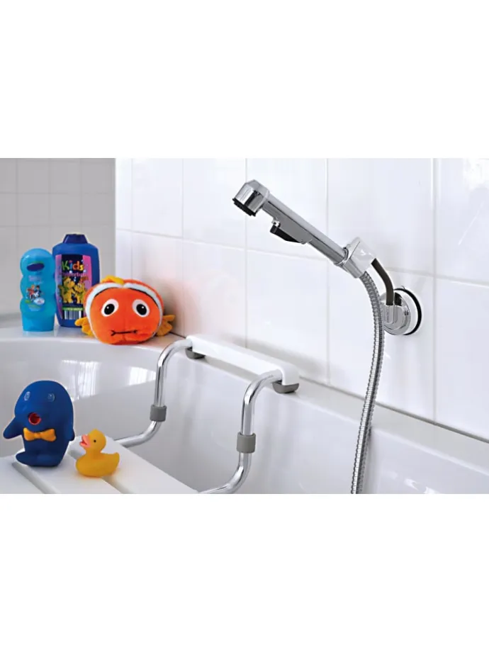 Brausekopfhalter VacuumCap Isa, flexibel chromfarben ca. 65 x 65 x 165 mm