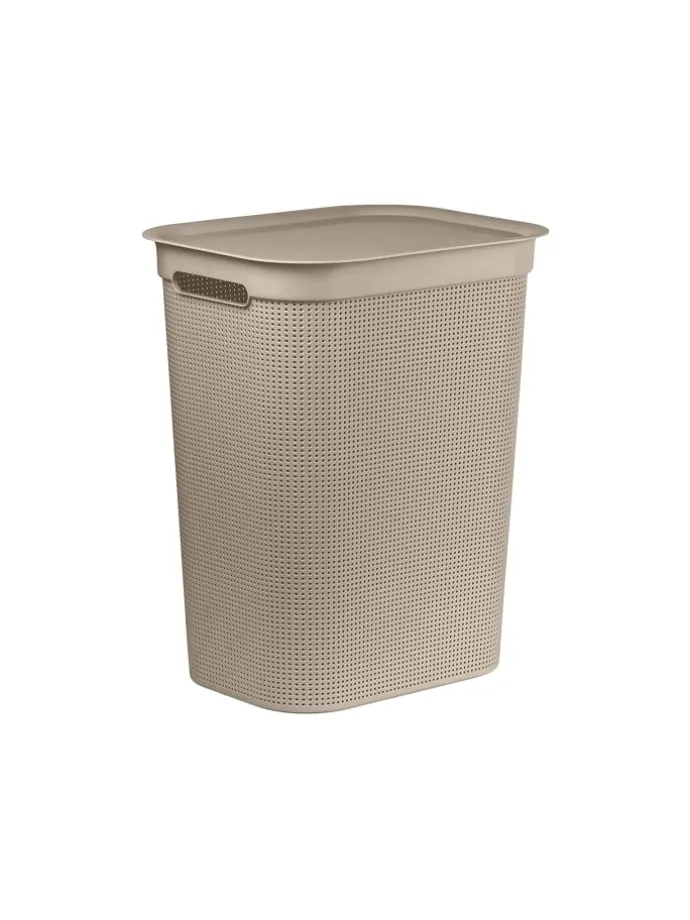Brisen Wäschebox 50l mit Deckel und Griffe in Cappuccino