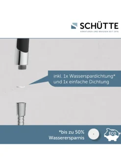 BROADWAY Handbrause, Schwarz/Chrom