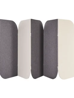 Büro-Raumteiler SHADY in Grau/Beige - (W) 400 x (H) 160 x (L) 2 cm