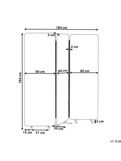 Büro-Raumteiler STANDI in Blau - (W) 184 x (H) 184 x (L) 30 cm