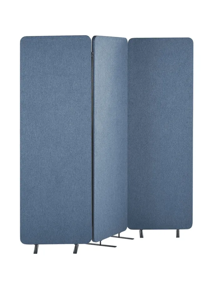 Büro-Raumteiler STANDI in Blau - (W) 184 x (H) 184 x (L) 30 cm