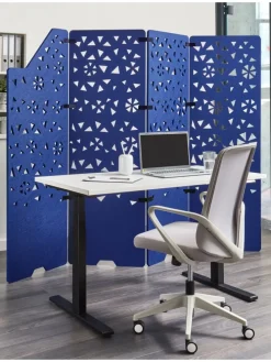 Büro-Raumteiler STARRY in Blau - (W) 240 x (H) 180 x (L) 2 cm