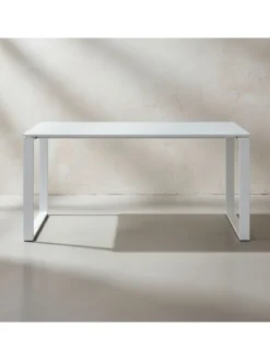 Büro-Set Schreibtisch Schrank Container Glasfront Modern in Weiß