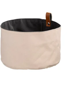 Brotkorb in Creme/ Schwarz - (H)13,5 x Ø 20 cm