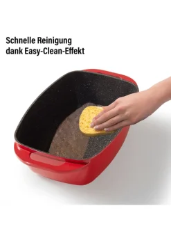 Bräter Schmortopf 43x26 cm | mit Deckel in Rot