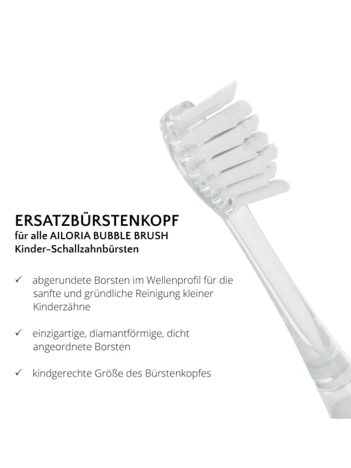 BUBBLE BRUSH Ersatzbürstenköpfe 6er Set in transparent