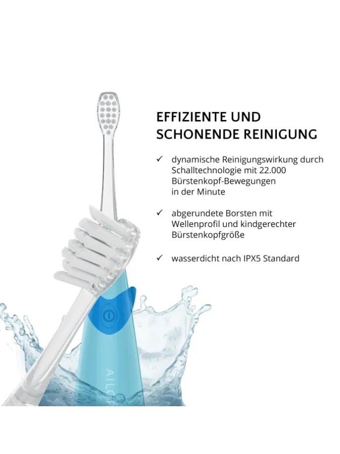 BUBBLE BRUSH Kinder-Schallzahnbürste in blau