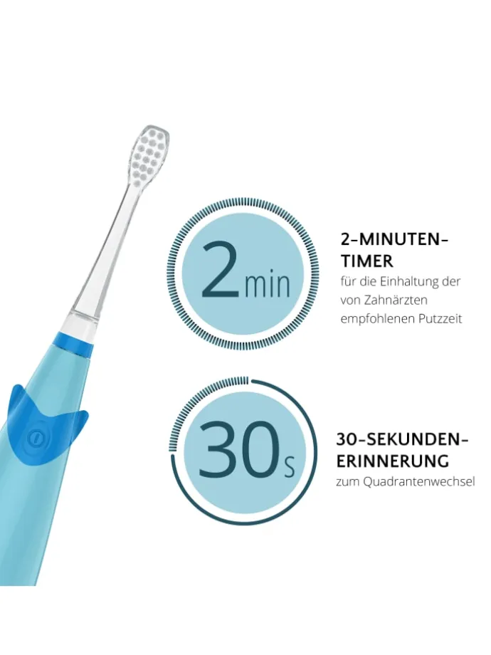 BUBBLE BRUSH Kinder-Schallzahnbürste in blau
