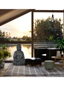 Buddha Figur in Anthrazit - (H)70 cm