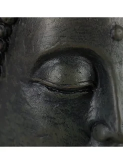 Buddha Figur in Dunkelgrau - (H)50 cm