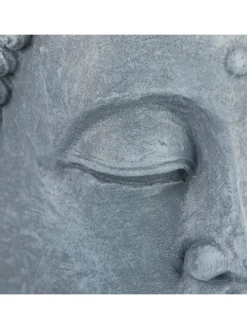 Buddha Figur in Hellgrau - (H)70 cm