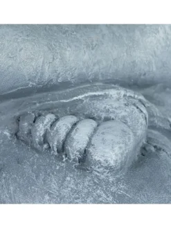 Buddha Figur in Hellgrau - (H)70 cm