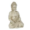 Buddhafigur in Weiß - (B)10,5 x (H)17,5 x (T)7,5 cm
