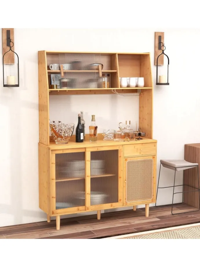 Buffetschrank Bambus in Hellbraun