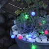 Bunte Solar-Lichterkette ,Globini', 20 kleine Leuchtkugeln, Dämmerungs