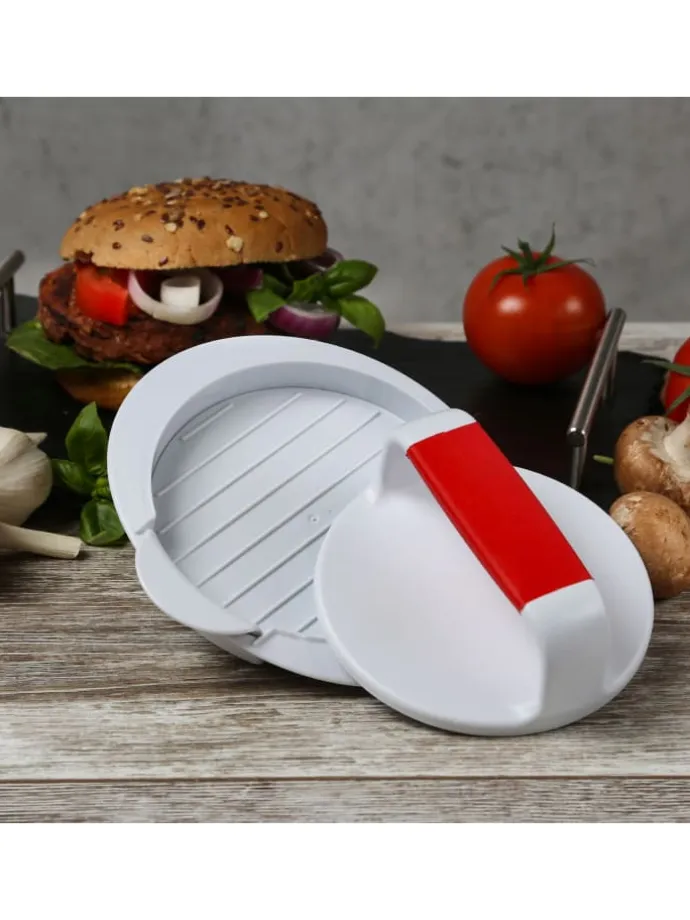 Burgerpresse - Pattypresse für selbstgemachte Burger D: 12cm in weiß
