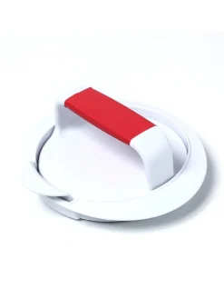 Burgerpresse - Pattypresse für selbstgemachte Burger D: 12cm in weiß