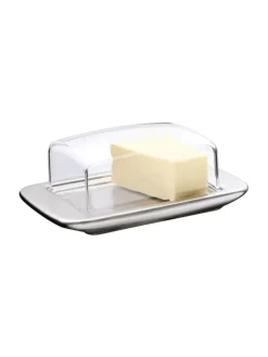 Butterdose ''Loft'' in Silber - (B)16,8 x (H)6,8 x (T)11,5 cm