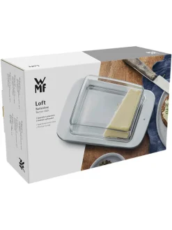 Butterdose ''Loft'' in Silber - (B)16,8 x (H)6,8 x (T)11,5 cm