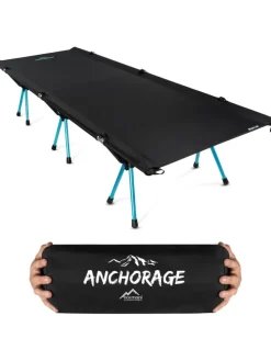 Campingbett Anchorage in Schwarz/Blau