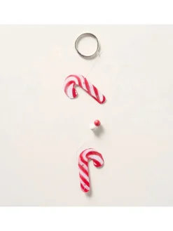 Capiz-Girlande "Candycane" in Rot/ Weiß - (L)180 cm