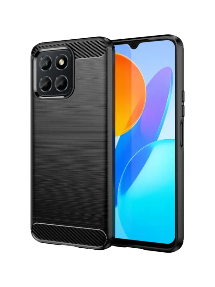 Carbon Case Hülle kompatibel mit Honor 200 schwarz in Schwarz