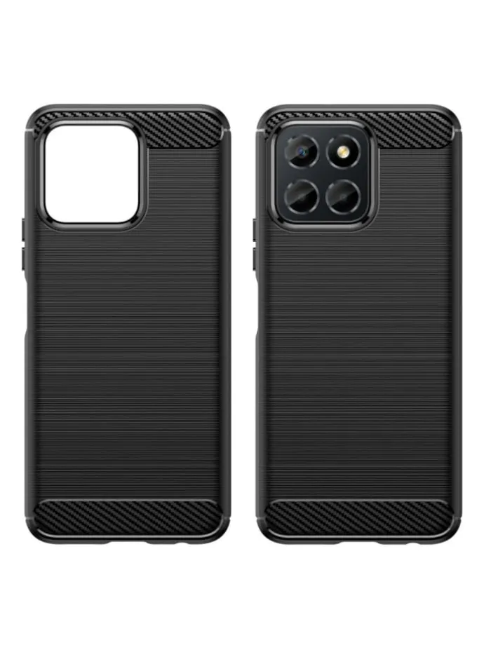 Carbon Case Hülle kompatibel mit Honor 200 schwarz in Schwarz