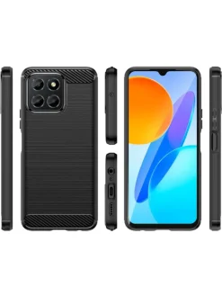 Carbon Case Hülle kompatibel mit Honor 200 schwarz in Schwarz