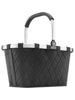 Carrybag - Einkaufskorb (cord dark matcha) in rhombus black