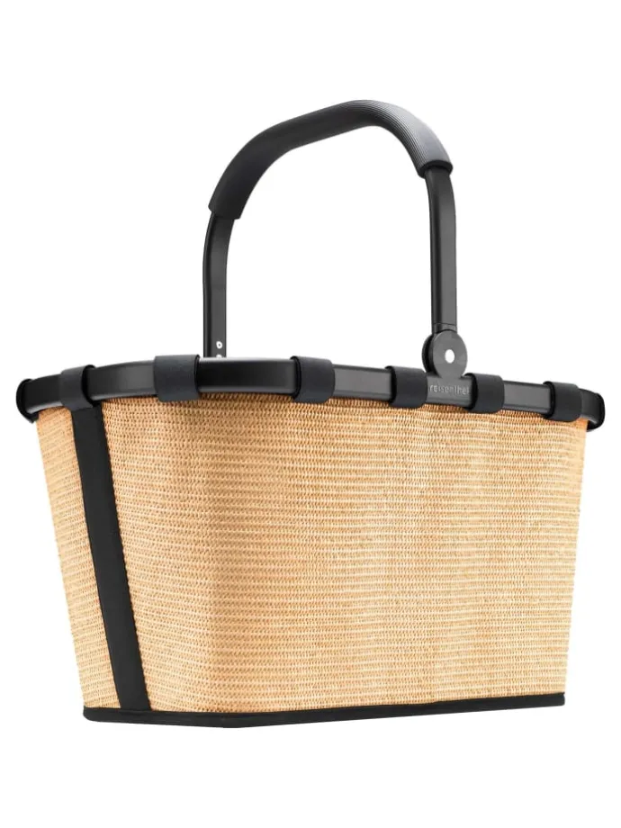 Carrybag - Einkaufskorb (cord dark matcha) in frame raffia black