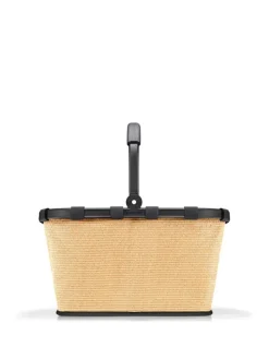 Carrybag - Einkaufskorb (cord dark matcha) in frame raffia black