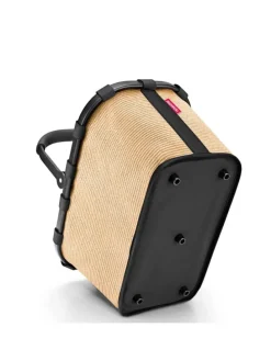 Carrybag - Einkaufskorb (cord dark matcha) in frame raffia black