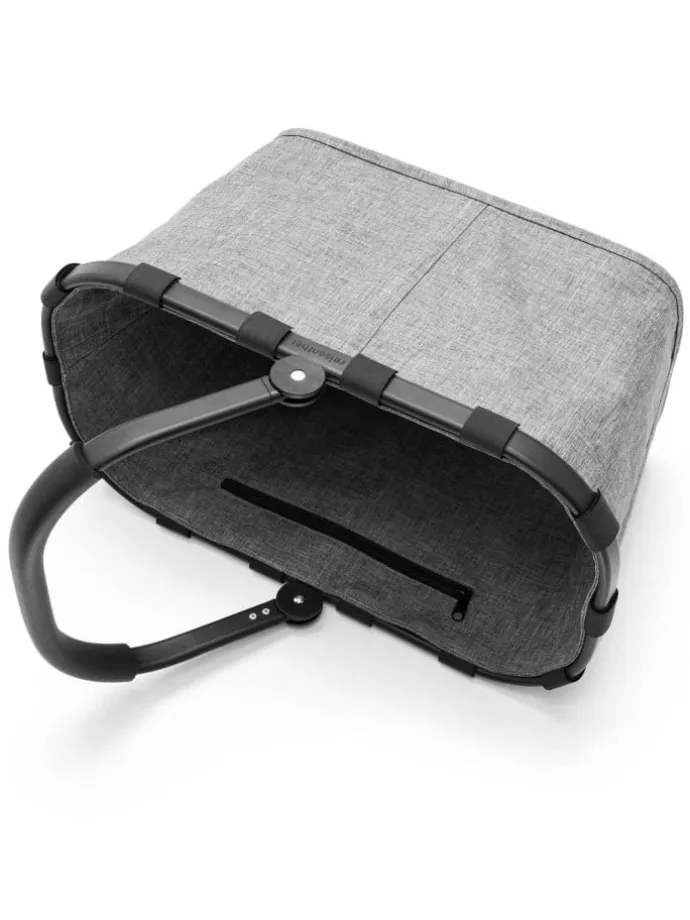 Carrybag - Einkaufskorb (cord dark matcha) in twist silver