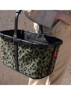 Carrybag - Einkaufskorb (cord dark matcha) in teddy leo olive