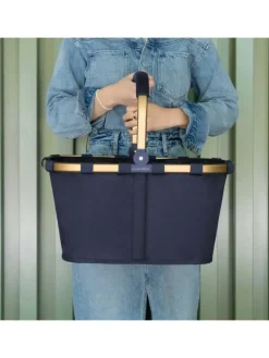 Carrybag - Einkaufskorb (cord dark matcha) in midnight gold