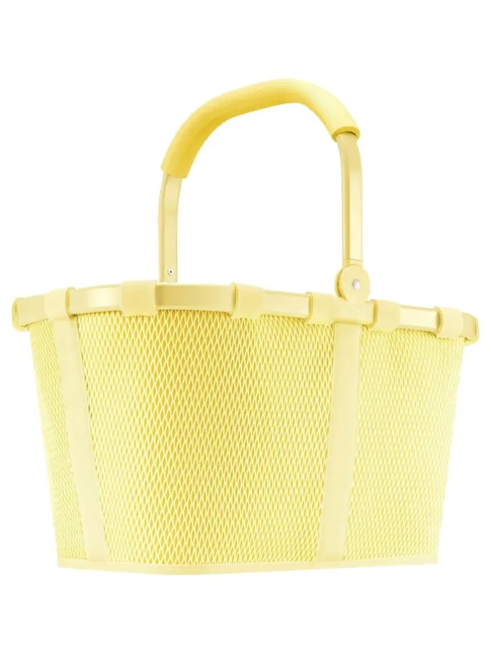 Carrybag - Einkaufskorb (cord dark matcha) in frame mesh lemon