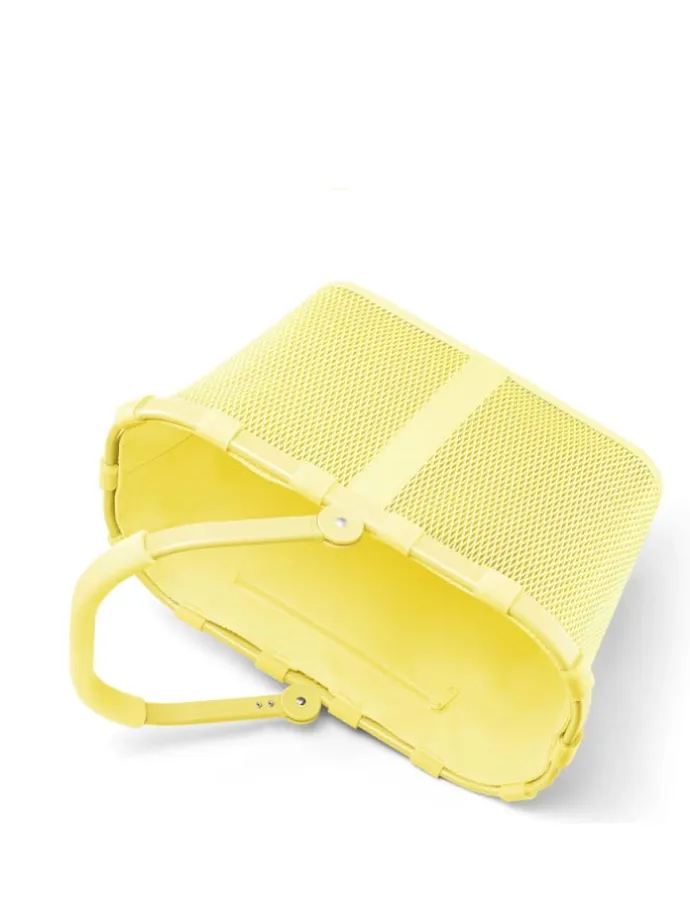Carrybag - Einkaufskorb (cord dark matcha) in frame mesh lemon