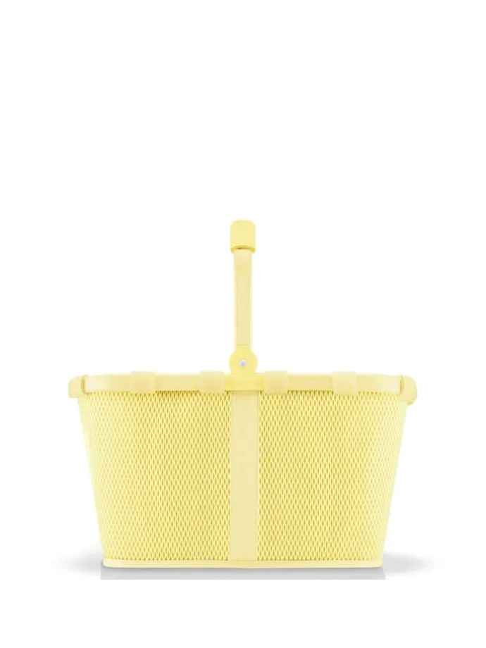 Carrybag - Einkaufskorb (cord dark matcha) in frame mesh lemon